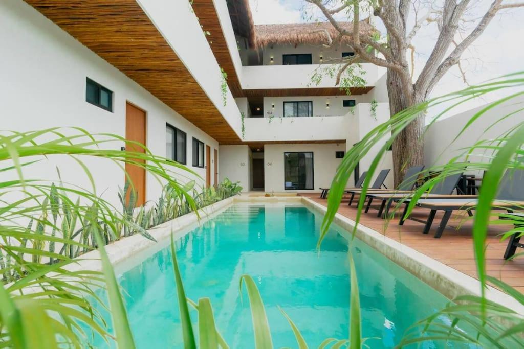 Cozy Apartment With Pool In Bacalar Center Extérieur photo