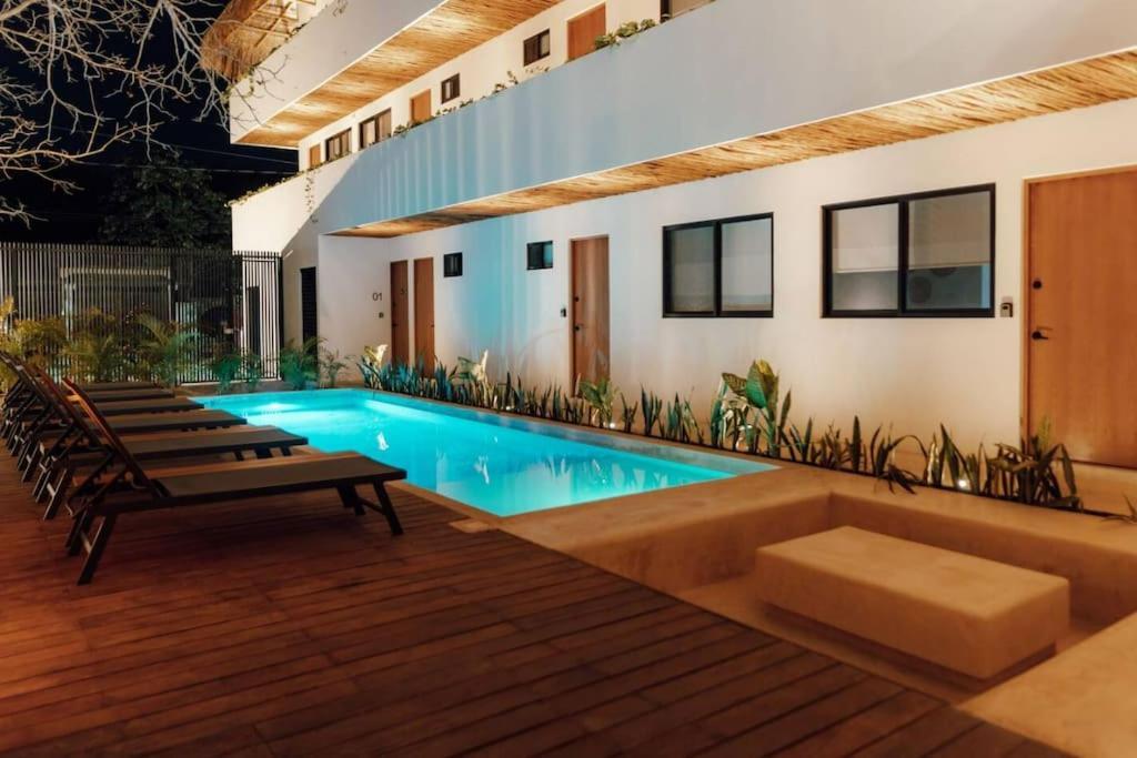Cozy Apartment With Pool In Bacalar Center Extérieur photo
